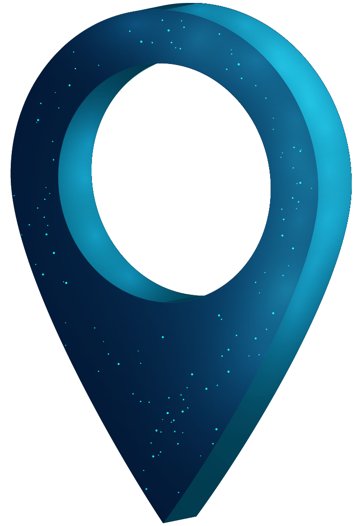 3D map visualization representing Mapstone’s real-world address and neighborhood NFTs