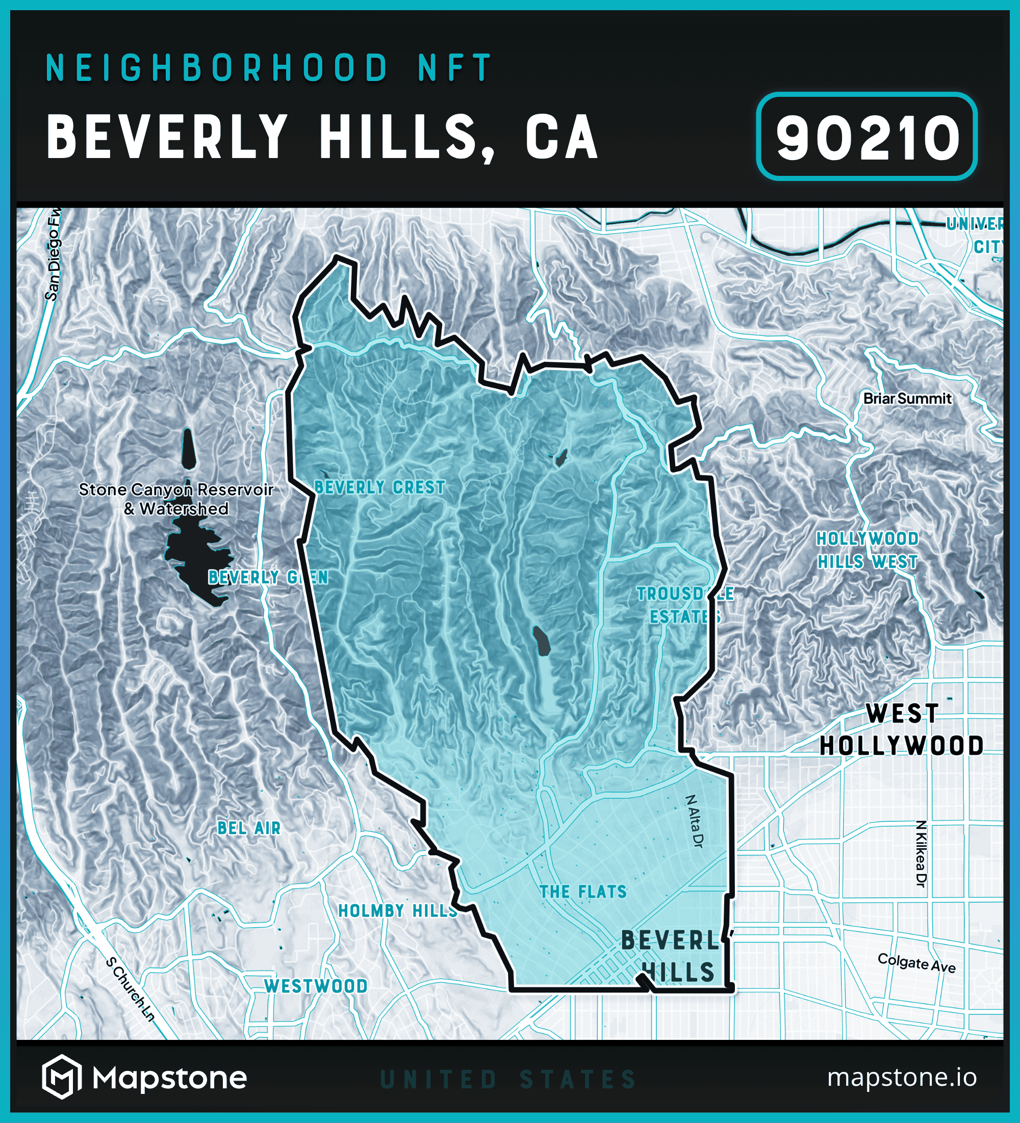 Beverly Hills, CA 90210 Neighborhood NFT