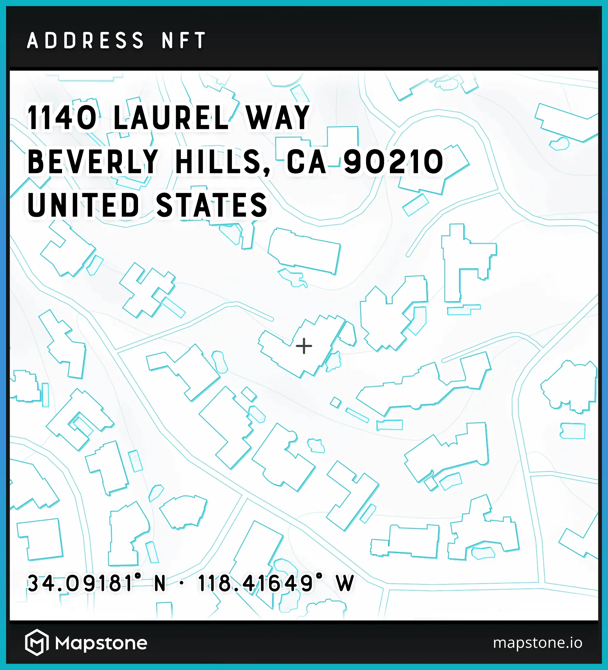 Address NFT for 1140 Laurel Way in Beverly Hills